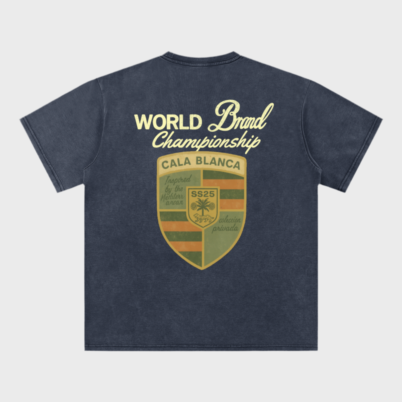 Porsche Navy Washed Camiseta